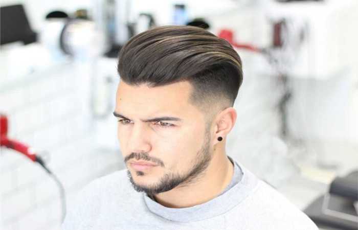 Elaborate Push Back - Heart Face Shape Hairstyles Male