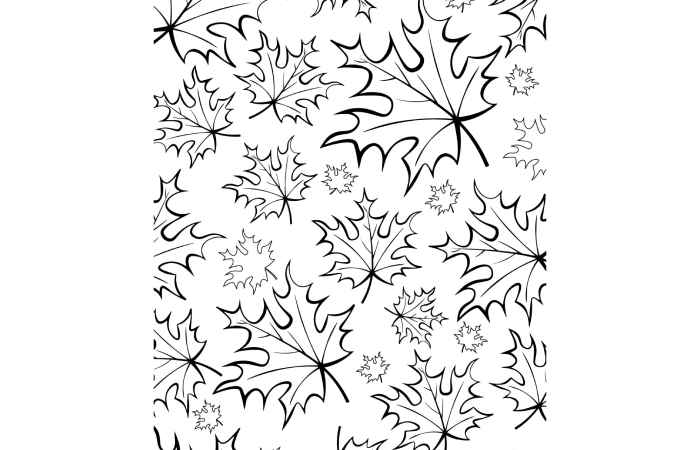 03 Fall Leaves Coloring Page