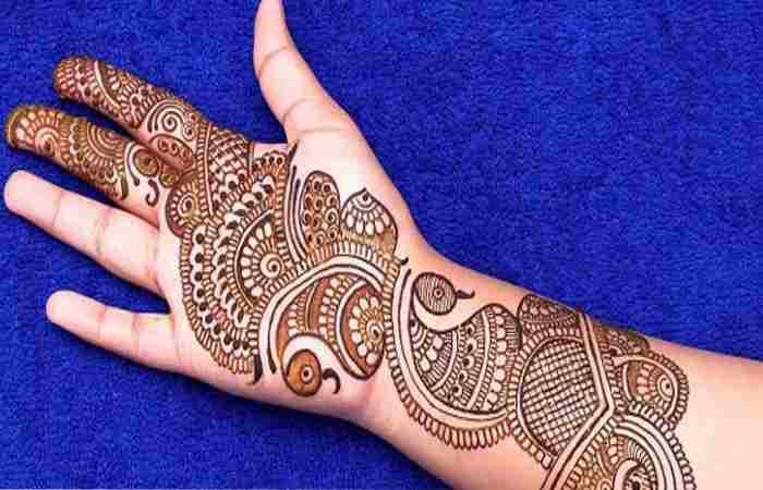 Indo Western Mehndi Design for Raksha Bandhan